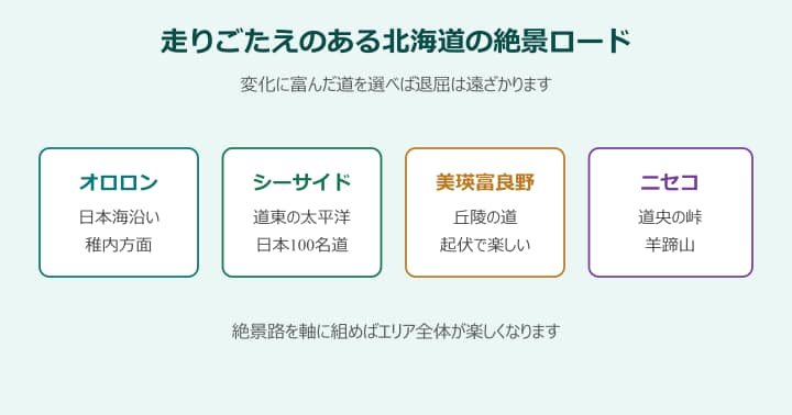 北海道ツーリング 走りごたえのある北海道の絶景ロード