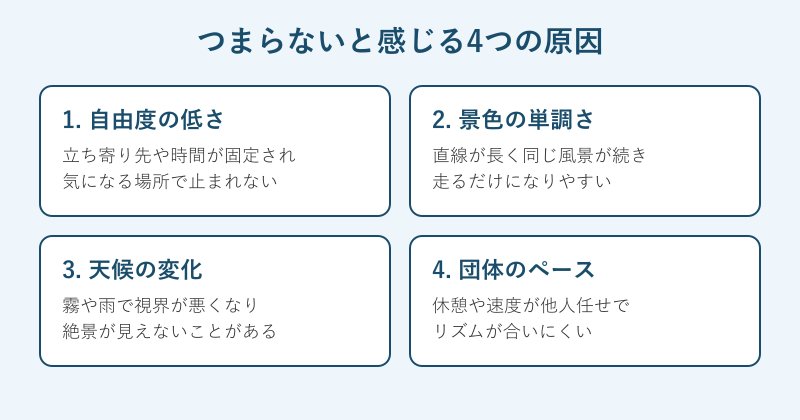 北海道ツーリングがつまらない4つの原因マップ