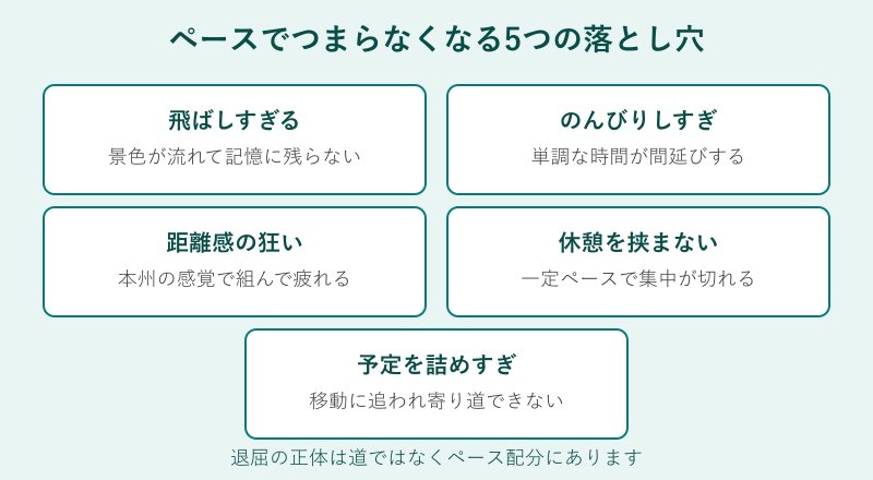 ペース配分でつまらなくなる5つの落とし穴