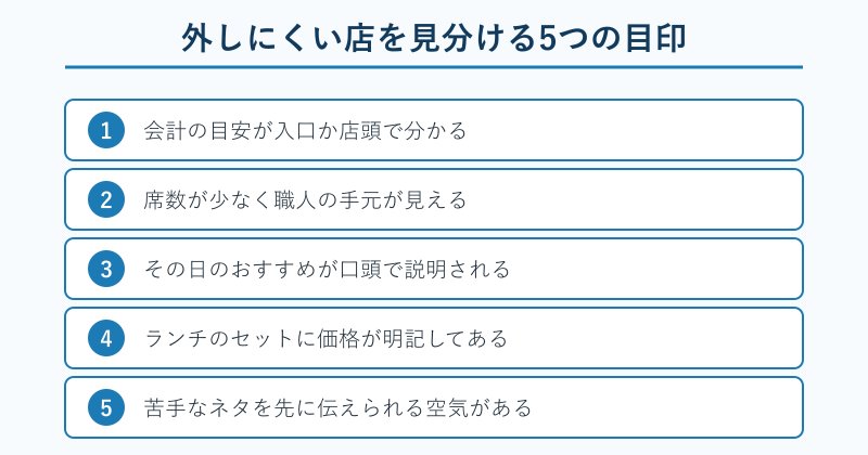 小樽で外しにくい寿司店を見分ける五つの目印のチェックリスト