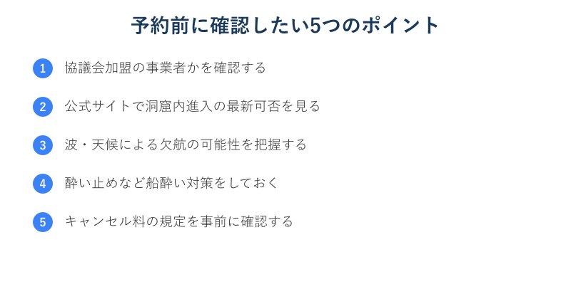 青の洞窟クルーズ予約前の確認ポイント