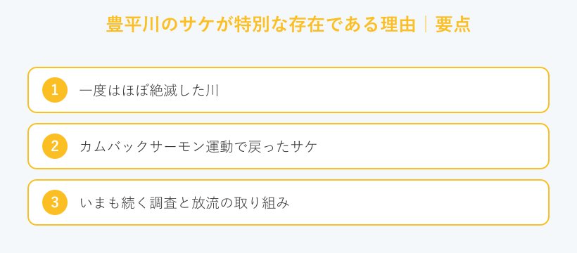 豊平川のサケが特別な存在である理由の要点