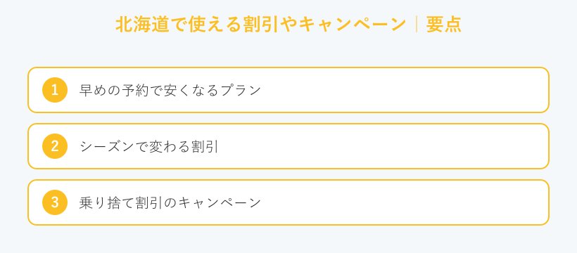 北海道で使える割引やキャンペーンの要点