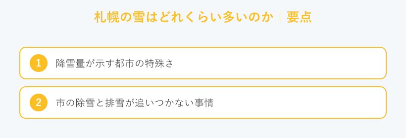 札幌の雪はどれくらい多いのかの要点